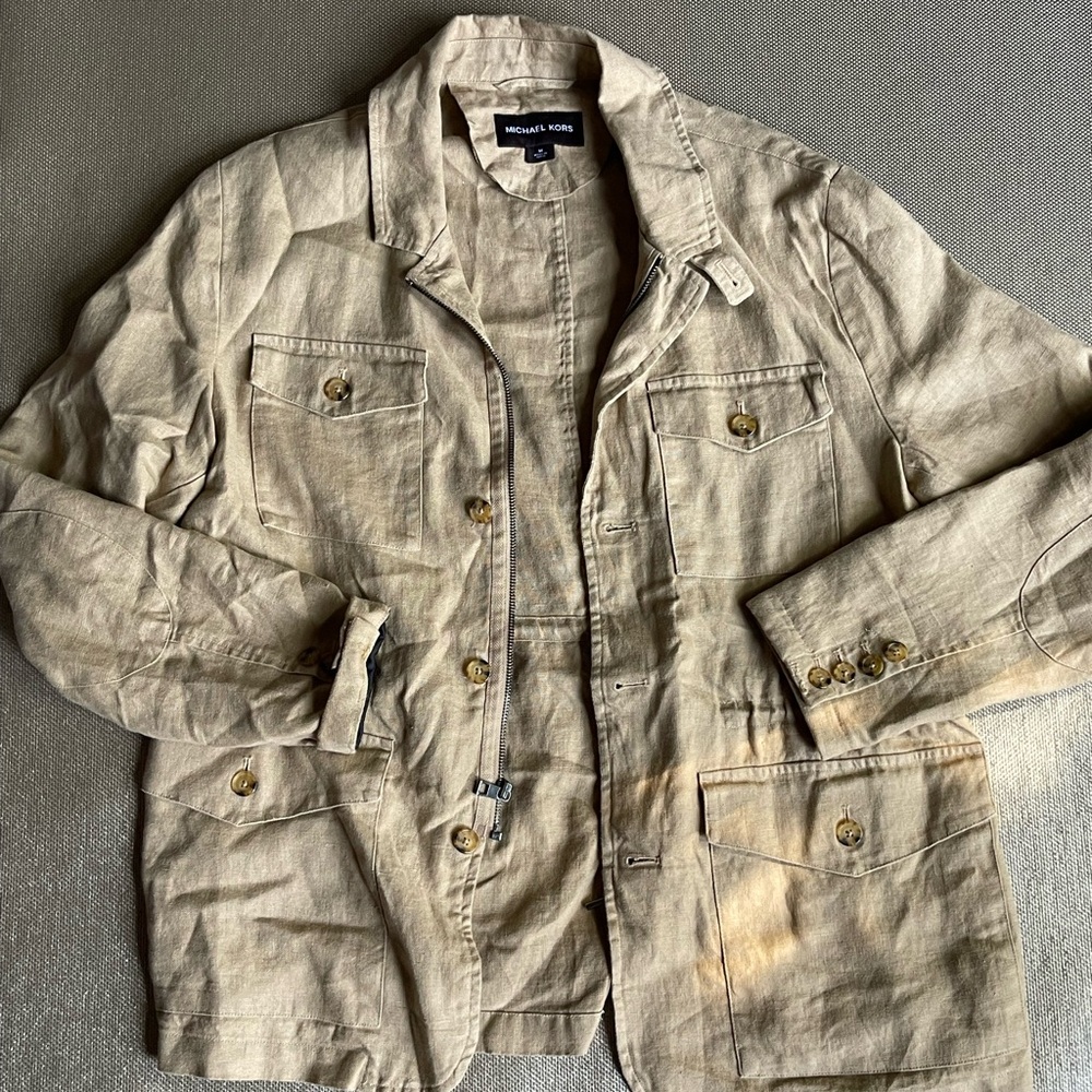 Michael Kors Khaki Linen Shirt